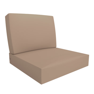 Outdoor Deep Seat Cushion, 24 x 24 x 5 Inch High-Density Foam Patio Chair Cushion with Water-Repellent & UV-Resistant Cover, Tear-Resistant Seat & Bac by Latitude Run