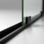 Porte de douche coulissante sans cadre l 5660 po x H 72 po, verre trempé transparent SCGG 5/16 po (8 mm), finition noir mat, largeur de coupe réglable de 4 po