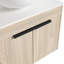 Meuble-lavabo moderne de 24 po avec lavabo en céramique et conception murale