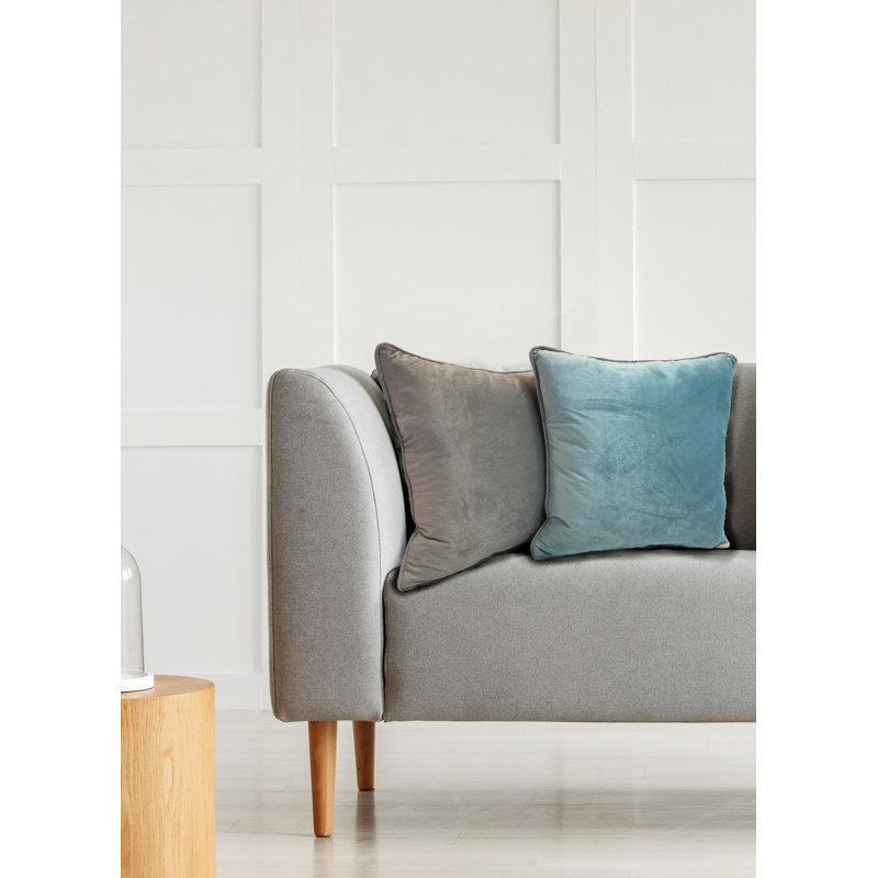 Roffe Square Euro Cushion Cover, Duck Egg