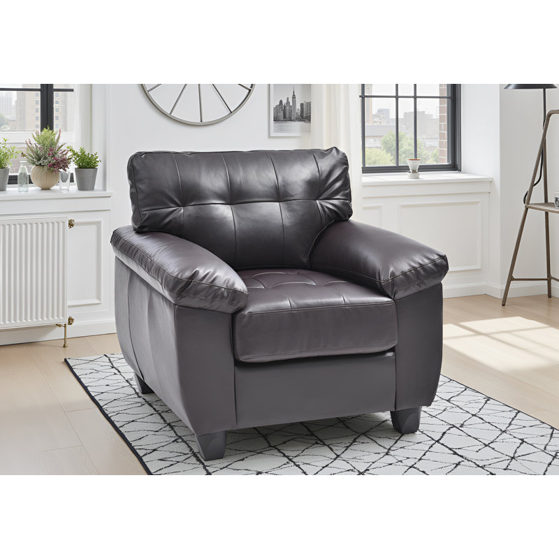 Chaise en similicuir Rimouski, Similicuir cappuccino