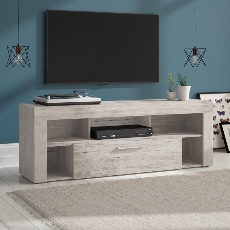 Freddie Unfinished TV Stand for TVs up to 65", Sand oak
