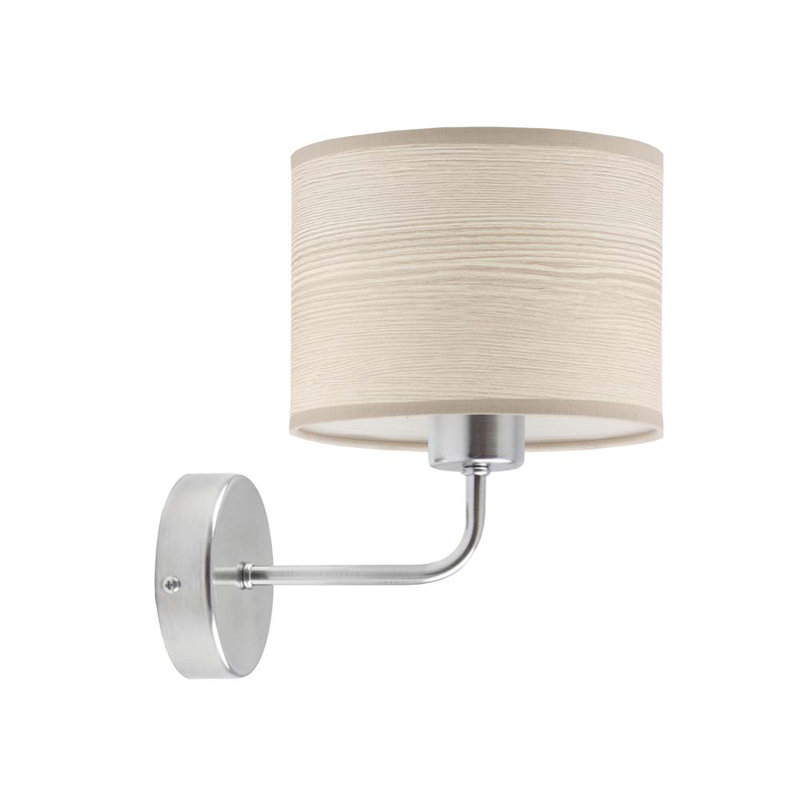 Bishr Steel Armed Sconce, White, Chrome