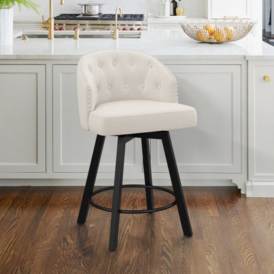 Elyan Swivel Upholstered Counter Stool