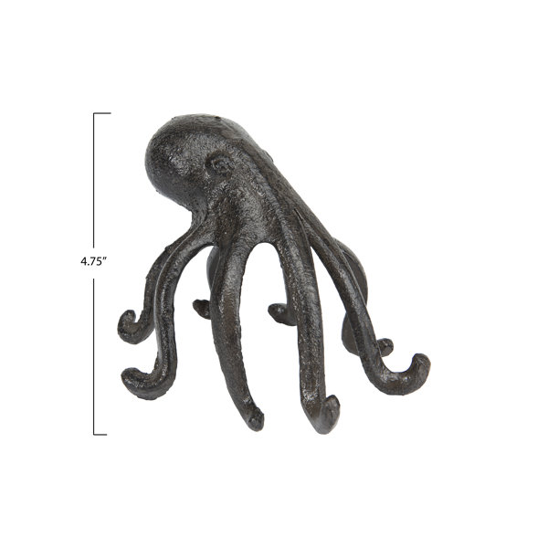 Breakwater Bay Matzke Cast Iron Octopus Phone/Tablet Stand Figurine ...