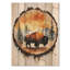 Bison américain «Into The Woods II» - Décoration murale en bois animal Buffalo - sur bois de pin naturel-274977184