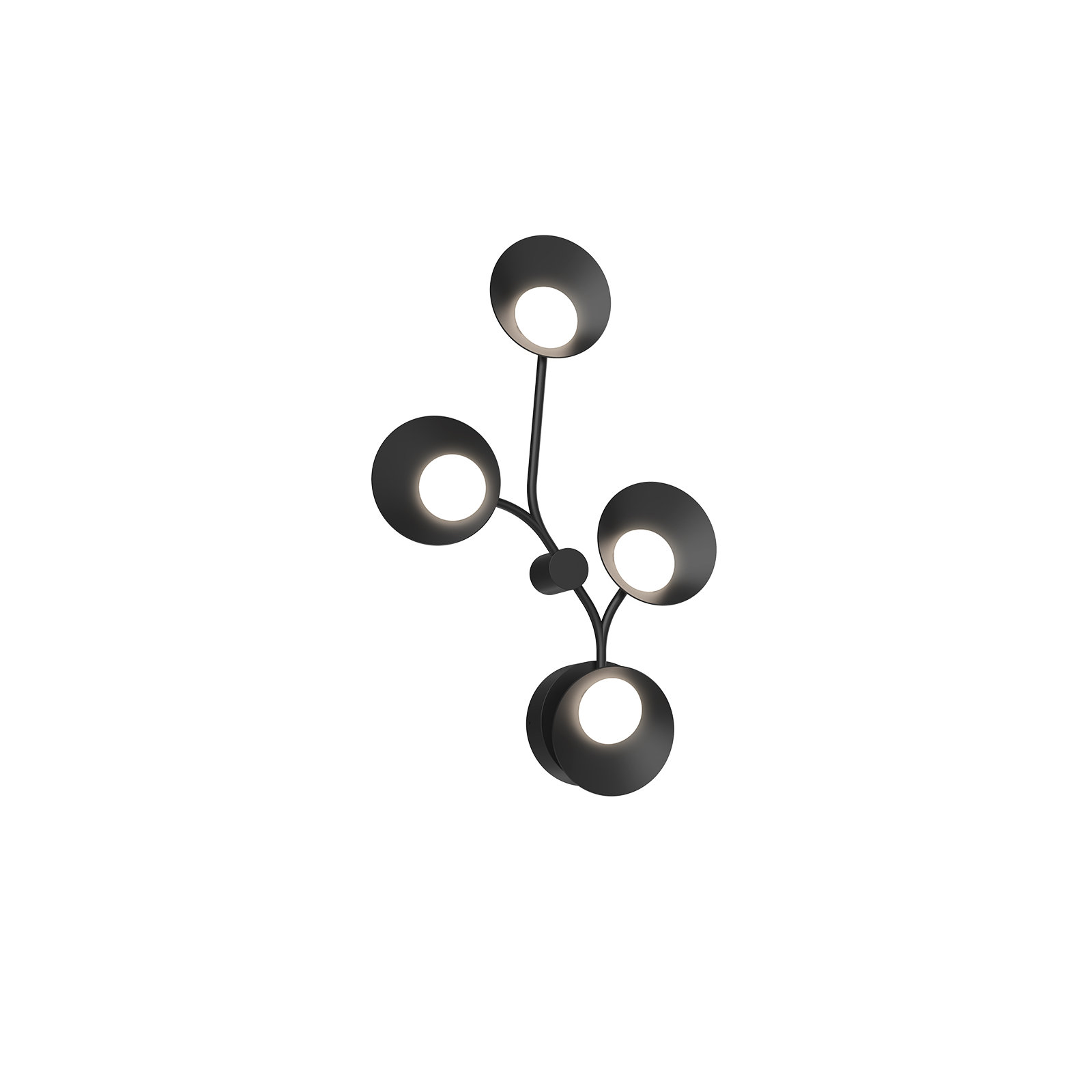 Rotaire 4 Light Aluminum Dimmable LED Wallchiere