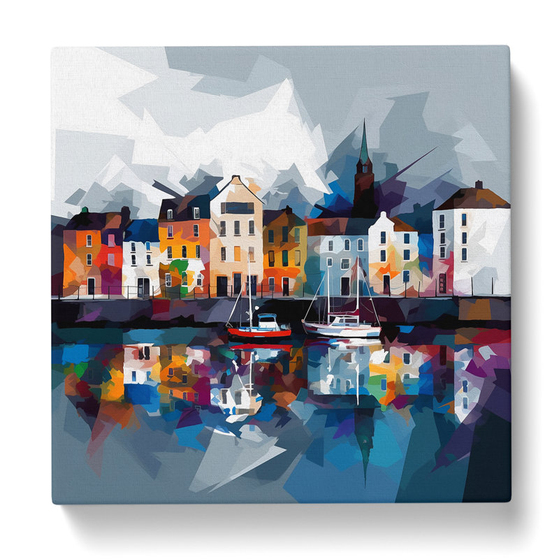 City Of Galway Abstract - Wrapped Canvas - Framed Print, 35cm H x 35cm W x 3cm D