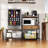 Mini Fridge Stand With Storage, Mini Refrigerator Stand With Power Outlet, Wine Fridge Table With Movable Storage Basket, Heavy Duty Beverage Refrigerator Table For Dorm Home Use (black)-114234351