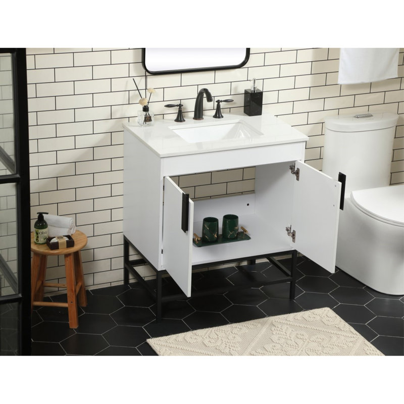 Ensemble de meuble-lavabo simple 30 po Corley, Blanc