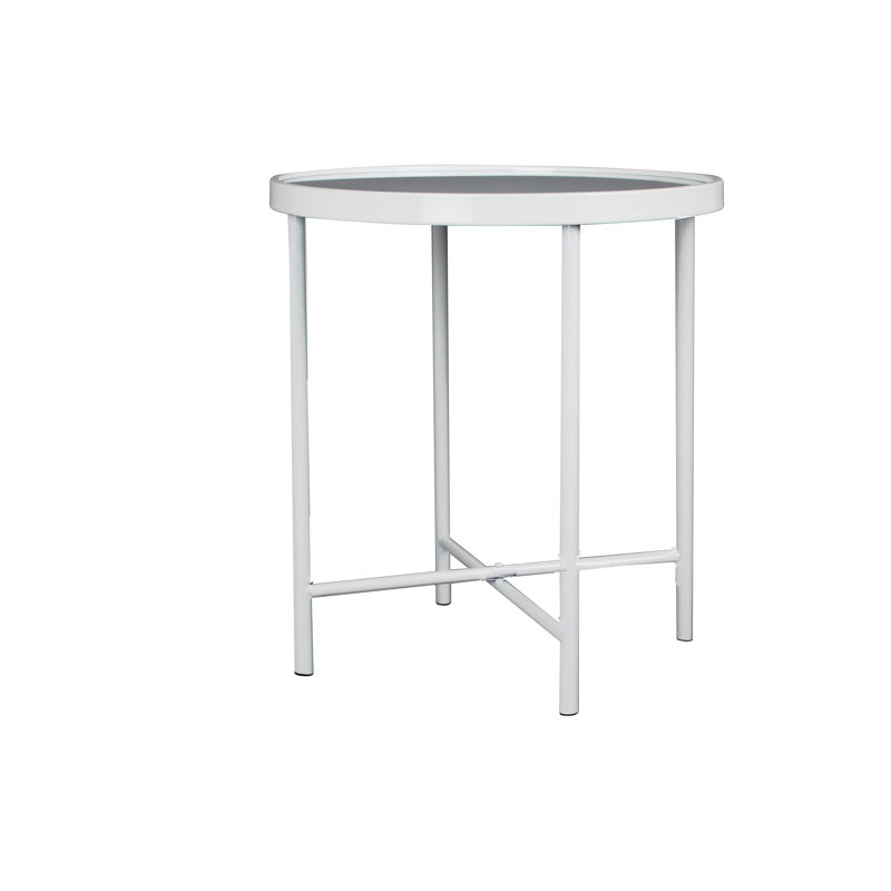 Metts End Table, White