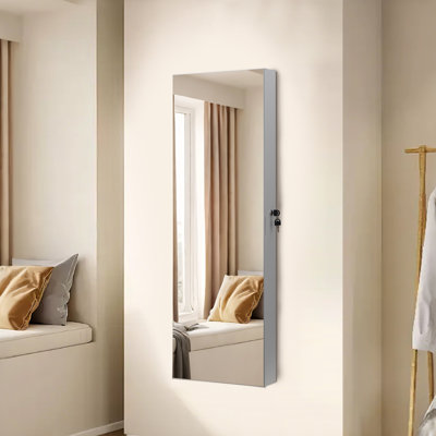 14.5'' Wide Wall Jewellery Armoire With Mirror & Led Light