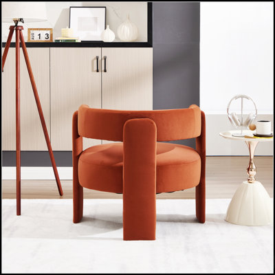 Fauteuil d'appoint moderne du milieu du siècle avec revêtement en velours, canapé une place confortable pour le salon, la chambre à coucher et le bureau