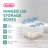 Sterilite 30 Qt Hinged Lid Storage Box, Plastic Container, Washed Blue, 18 Pack-123432613