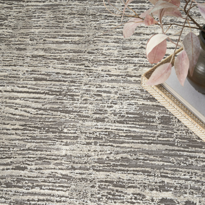 Tapis tissé durable moderne abstrait Ivaline, Rectangle 5 pi x 7 pi