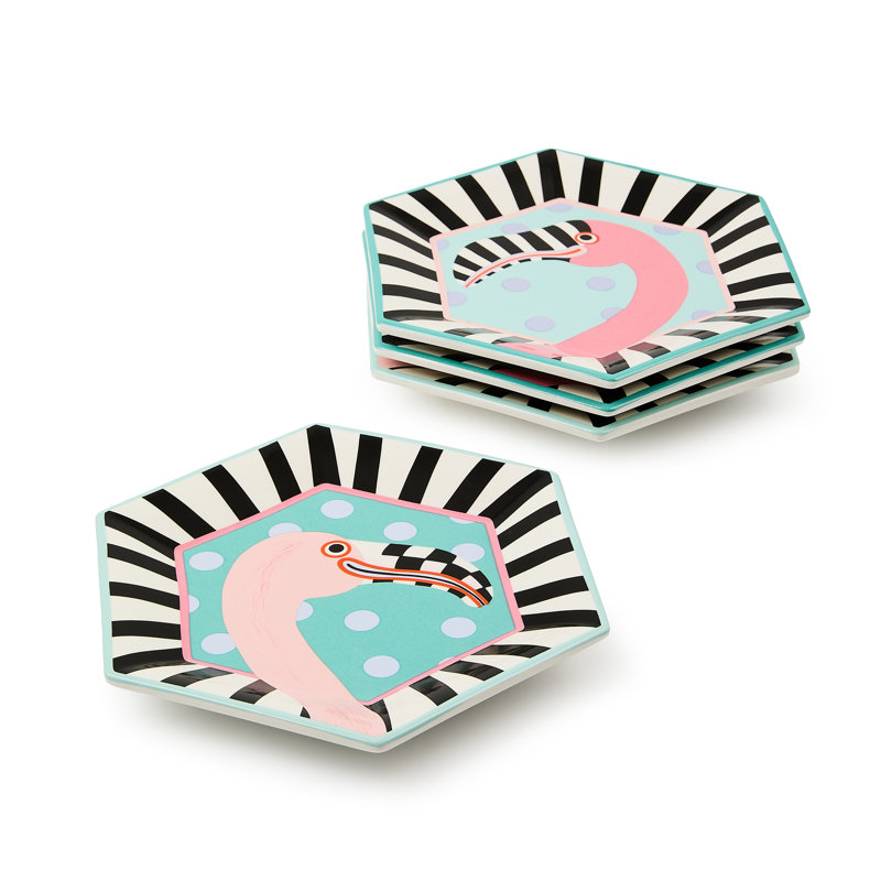 Patience Brewster Flamingo Dessert Plates