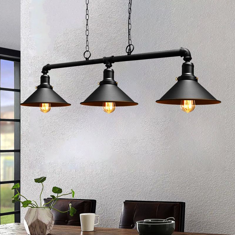 Wiesner 3 - Light Kitchen Island Pendant, Black