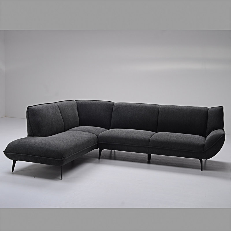 Large Combination Sofa, Gray Linen Blend