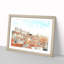 Alfalma Lisbon Portugal Skyline in Abstract - Framed Print-55683065-55683066