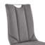 Chaise d'appoint de salle à manger Pacific en tissu gris et finition en acier inoxydable brossé - ensemble de 2