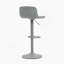 Tabourets de bar modernes en cuir synthétique à hauteur de comptoir avec pivot réglable, dossier confortable et base robuste - ensemble de 2, gris-583133743