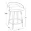 Tabourets de bar et de comptoir à hauteur fixe Laurenzio avec pieds en bois courbé et repose-pieds rond (ensemble de 2)-183592478-183592477-192711001