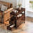 Solid Wood 2-Drawer End Table with Fluted Detailing-1108984143-1109324723
