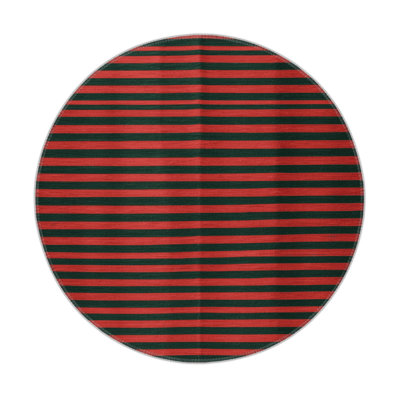 HorizontalStripes Brown Indoor and Outdoor Area Rug
