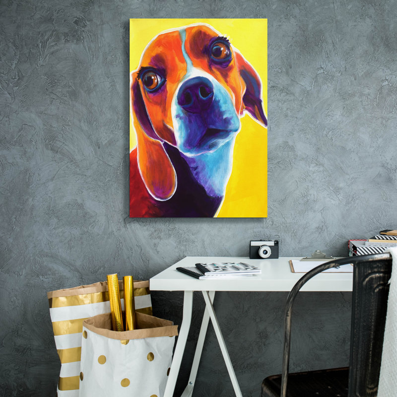 "Beagle - Marcie" par Dawg Painter, H 26 po x l 18 po x P 0,75 po