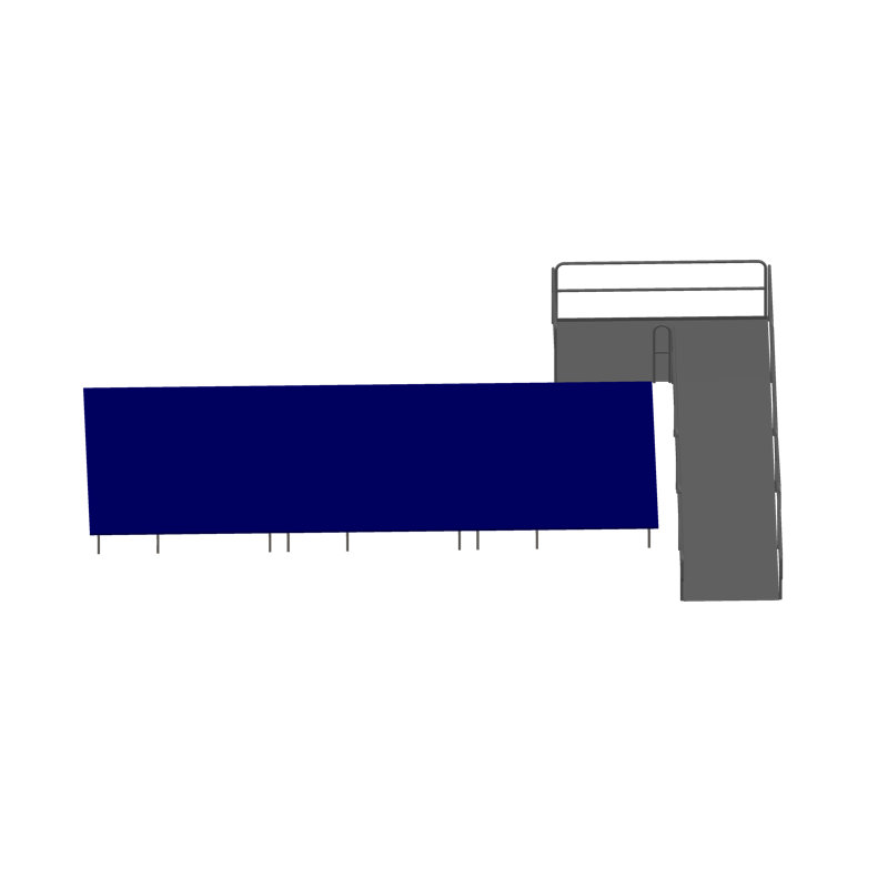 Ensemble de rampe de scène, H 16 po x l 264 po x P 96 po