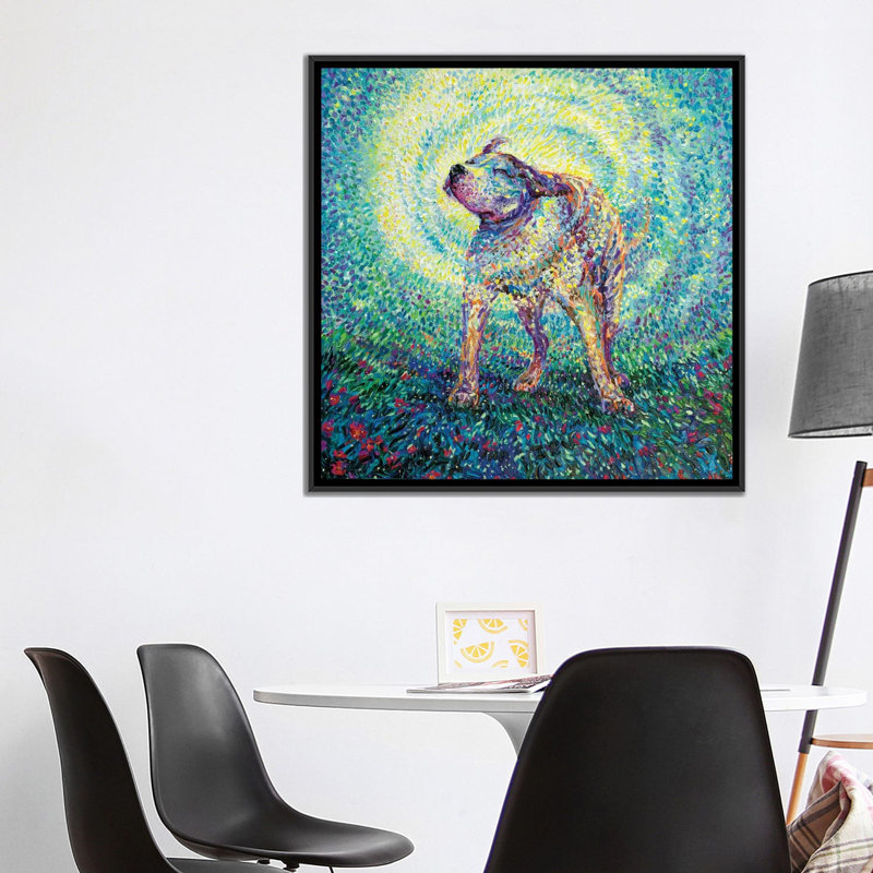 Modern & Contemporary, 18" H x 18" W x 1.5" D, Black Framed Canvas, No Matte
