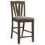Chaise d'appoint de salle à manger rembourrée à hauteur de comptoir (ensemble de 2)
