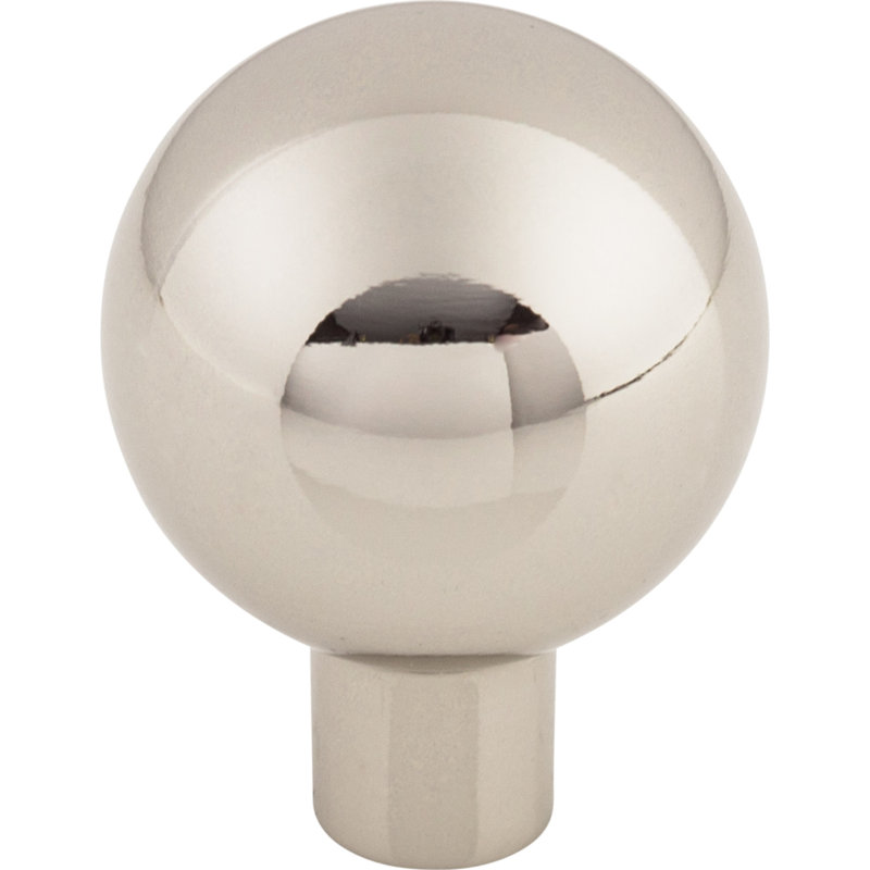 Brookline Round Knob, Polished Nickel, 1 1/8" Knob Diameter