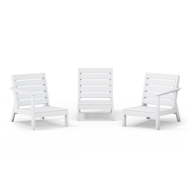 3-Piece Deep Seating Set, White