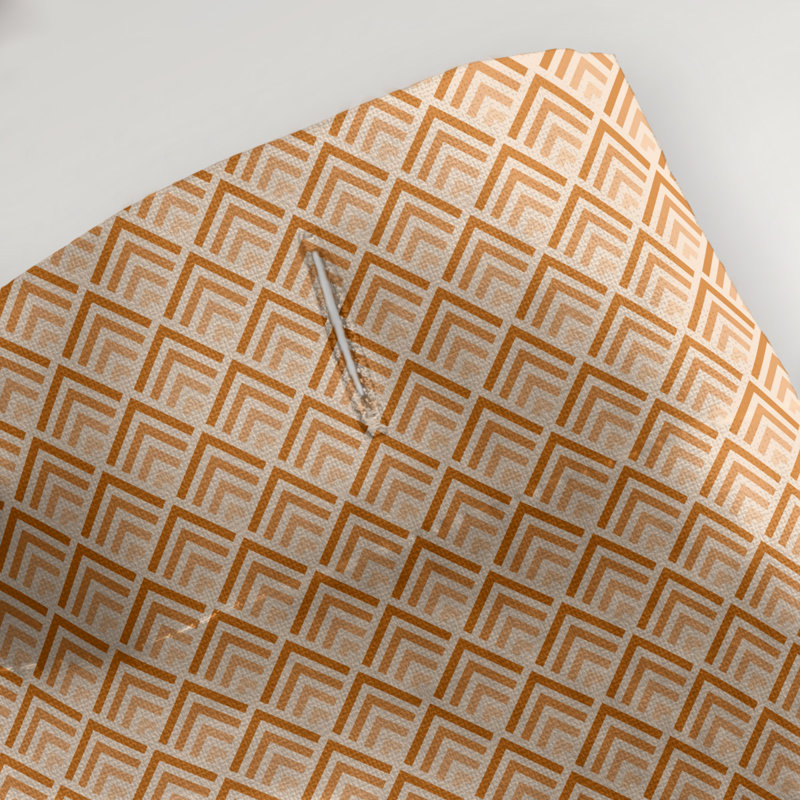 Rideau de douche simple à rayures katelyn elizabeth geometric dégradé, Orange / Noir / Blanc