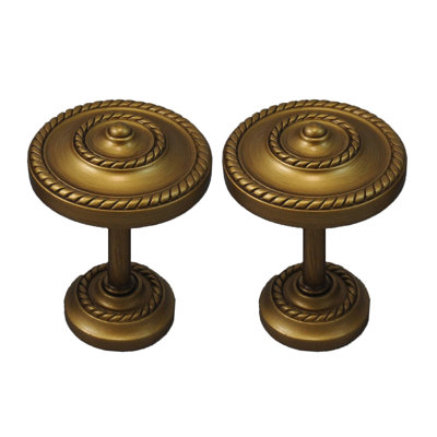 Aldfreck Poly-Resins Decorative Parts, Coated Steel Backplate And Mounting Post Curtain Holdback