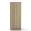 Armoire à ordures inclinable en chêne avec tiroir à texture ondulée pour la cuisine, la salle de bain et le salon - format compact, assemblage facile, rangement multifonctionnel avec 10 poignées en métal en forme de L