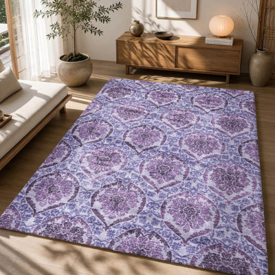 Tapis oriental à poil long de qualité supérieure lavable à la machine ADS811