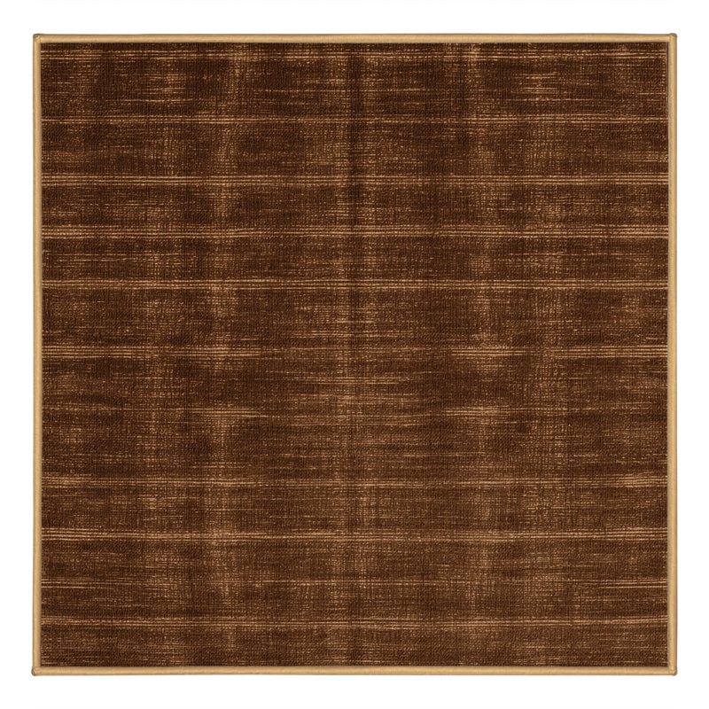 Tapis brun uni lavable à la machine, Carré 4 pi