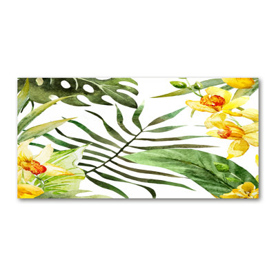 Tropical Flowers - No Frame Print on Canvas