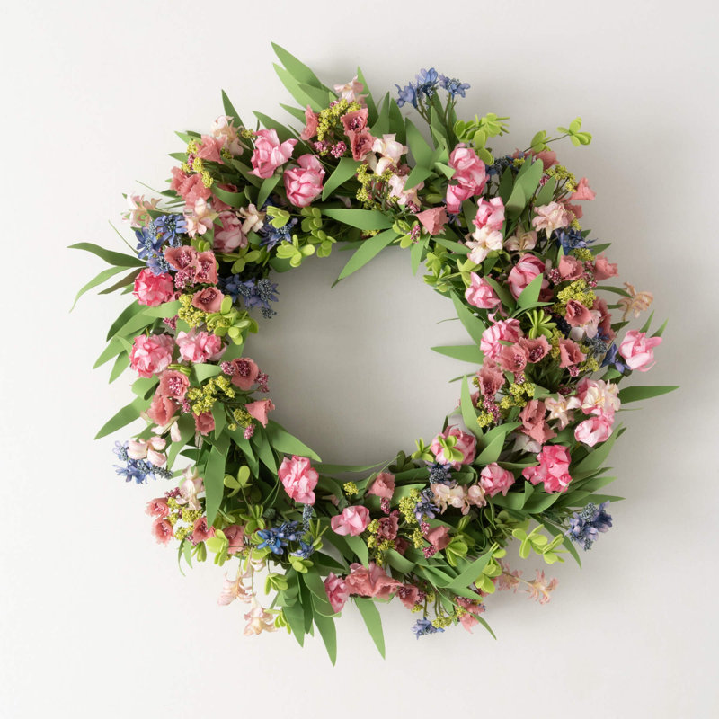 Mini-bougie artificielle à fleurs Rose, L 22 po x H 22 po x P 6 po