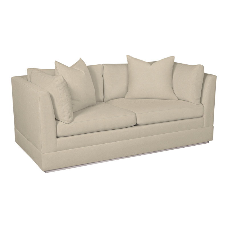 Thom Filicia Home 70.5'' Square Arm Loveseat, Tuck Linen, Dove Gray