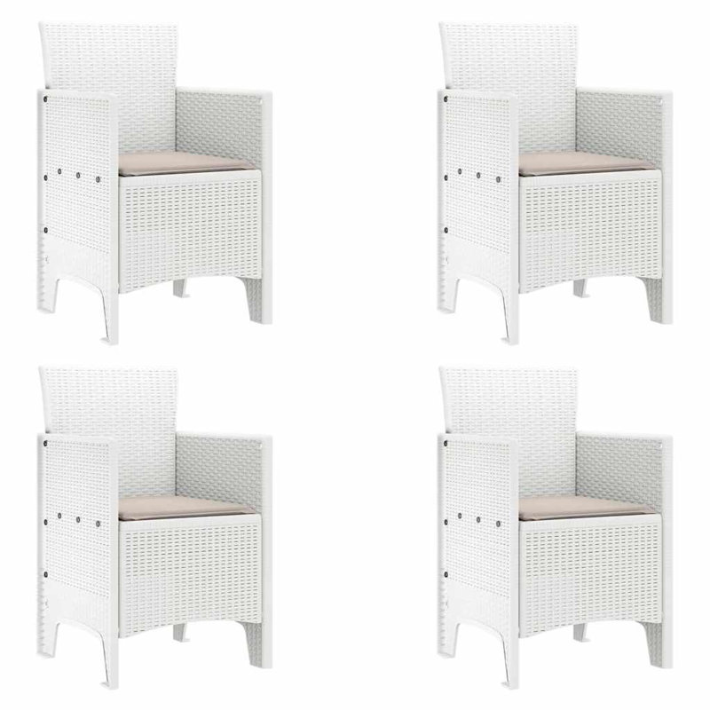 Patio Dining Side Chair, Khaki, White