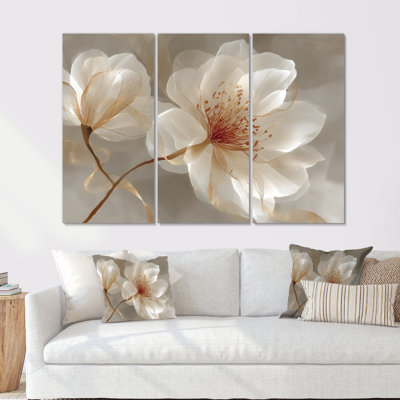 Délicat Magnolia doré - ensemble d'art mural Magnolias