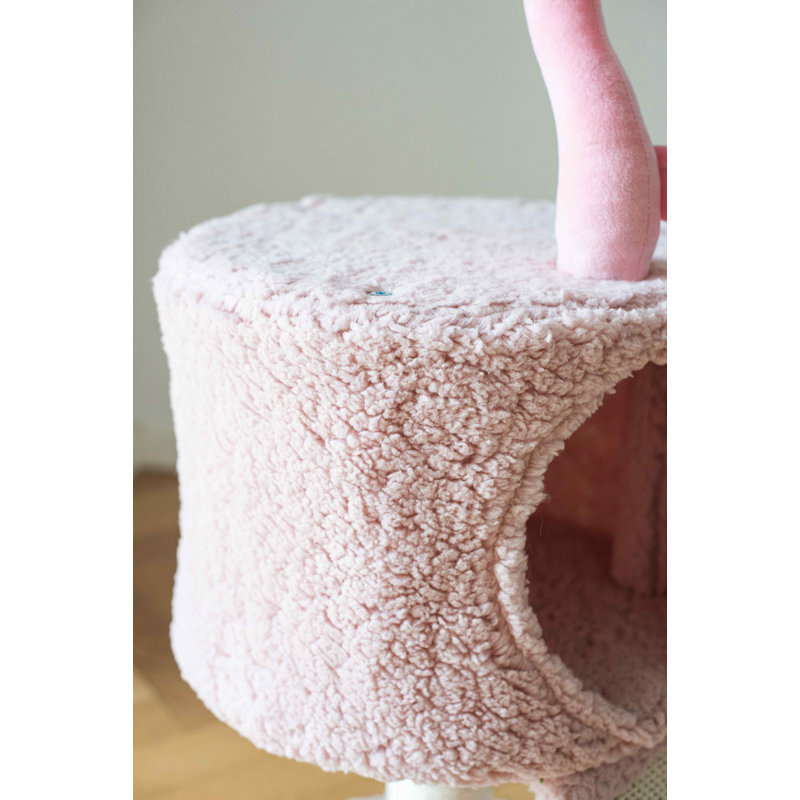 Catry 29.5" Flamingo Cat Tree with Scratching Pad
