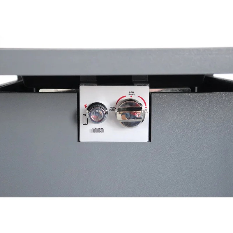 30" Fireplace Pit With Smoked Glass Protector - Stainless Steel Rust & Heat Propane/natural Gas Lava Rocks Gray Fire Table Propane/gas Compatible W