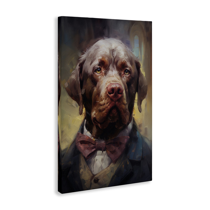 «Dog in Timeless suit», par Wumples, H 24 po x l 16 po