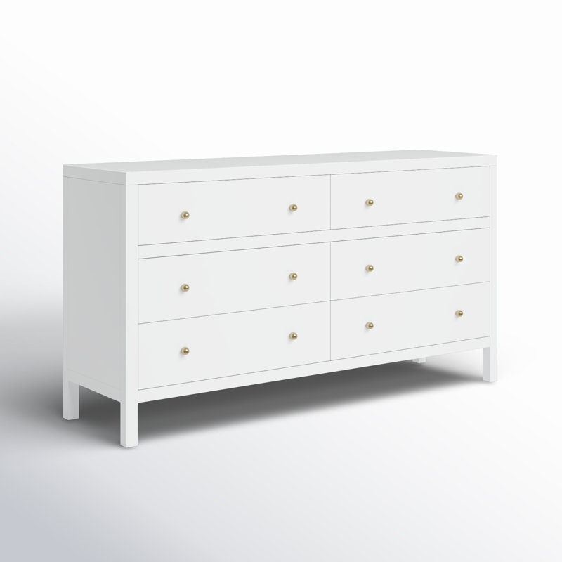 Nora 6-Drawer Dresser, Smooth White