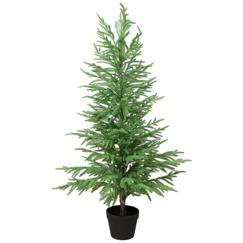 Arbre de Noël artificiel en forme de pin moyen Norfolk, 4 pi, non éclairé