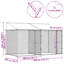 Cage à chien avec toit vidaXL argenté 157,48 po x 78,74 po x 100,79 po-118101798